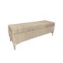 Colonial Velvet Cream Ottoman Bench