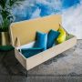 Emmie Velvet Cream Ottoman Bench