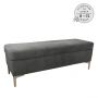 Emmie Velvet Dark Grey Ottoman Bench 