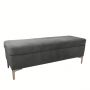 Emmie Velvet Dark Grey Ottoman Bench 