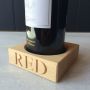 'Red' Beech Wood Single Bottle Stand