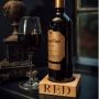 'Red' Beech Wood Single Bottle Stand