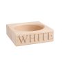 'White' Beech Wood Single Bottle Stand 