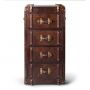 Havana Leather 4 Drawer Chest of Drawers - Cigar 
