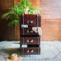 Havana Leather 4 Drawer Chest of Drawers - Cigar 