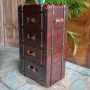 Havana Leather 4 Drawer Chest of Drawers - Cigar 