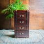Havana Leather 4 Drawer Chest of Drawers - Cigar 