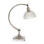 Medium Curve Study Lamp with Ribbed Glass Shade 