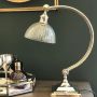 Medium Curve Study Lamp with Ribbed Glass Shade 
