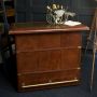 Panama Cognac Leather Bar Counter - with Brass Top | EX Display