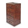 Panama Cognac Leather Chest of 5 Drawers - with Brass Top 
