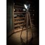 Two Tone Spotlight Floor Lamp with Wooden Tripod