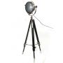 Rolls Headlamp Floor Lamp with Black Wood Tripod 