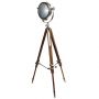 Rolls Headlamp Floor Lamp with Natural Wood Tripod 