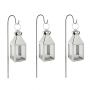 Three Mini Square Tea Light Lanterns & Black Matte Stakes Bundle | MULTI-BUY 