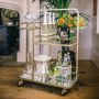 Lanesborough Three Tier Drinks Trolley - Antique Gold Finish