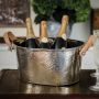 Champagne Hammered Large Champagne Bath 
