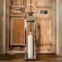 Stainless Steel Medium Tall Venetian Lantern with Wooden Handle 