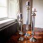 Medium Aluminium Pillar Candle Holder 