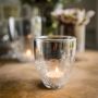 Small Smoke & Crackle Tea Light Holder 