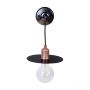 Dublin Rose Gold & Black Disc Wall Light