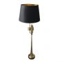 Herald Trumpet Floor Lamp with Black Shade 