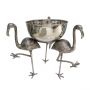 Flamingo Punch Bowl  - Silver Finish