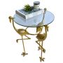 Flamingo Glass Top Side Table