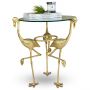 Flamingo Glass Top Side Table