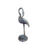 Bowed Standing Flamingo - Silver Finish