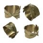 Set Of Four Golden Feather Napkin Rings