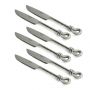 Set of Six Hammered Knot Steak Knives 