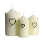 Set of Three Heart Candle Pins