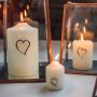 Set of Three Heart Candle Pins