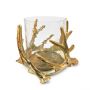 Medium Antler Hurricane with Hammered Glass  - Gold Finish | PRE-ORDER - DUE LATE AUGUST