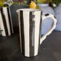 Black and White Stripe Pitcher