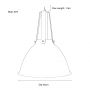 Domed Industrial Hanging Light - Light Grey