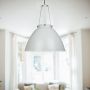 Domed Industrial Hanging Light - Light Grey