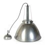 Domed Industrial Hanging Light - Dull Chrome