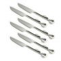 Set of Six Leaf Steak Knives