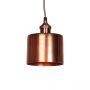 Moderne Small Antique Copper Cylinder Shade and Fitment 