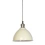 Moderne Small Cream Domed Shade and Nickel Fitment