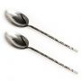 Pair of Millennium Hammered Medium Serving Spoons | HANDMADE TO ORDER