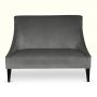 Marit Two-Seater Velvet Dark Grey Sofa with Studs