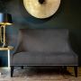 Marit Two-Seater Velvet Dark Grey Sofa with Studs