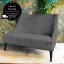 Marit Two-Seater Velvet Dark Grey Sofa with Studs