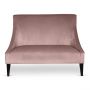 Marit Two-Seater Velvet Dusty Pink Sofa with Studs