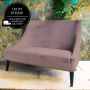 Marit Two-Seater Velvet Dusty Pink Sofa with Studs