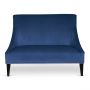 Marit Two-Seater Velvet Marine Blue Sofa with Studs 