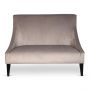 Marit Two-Seater Velvet Silver Grey Sofa with Studs